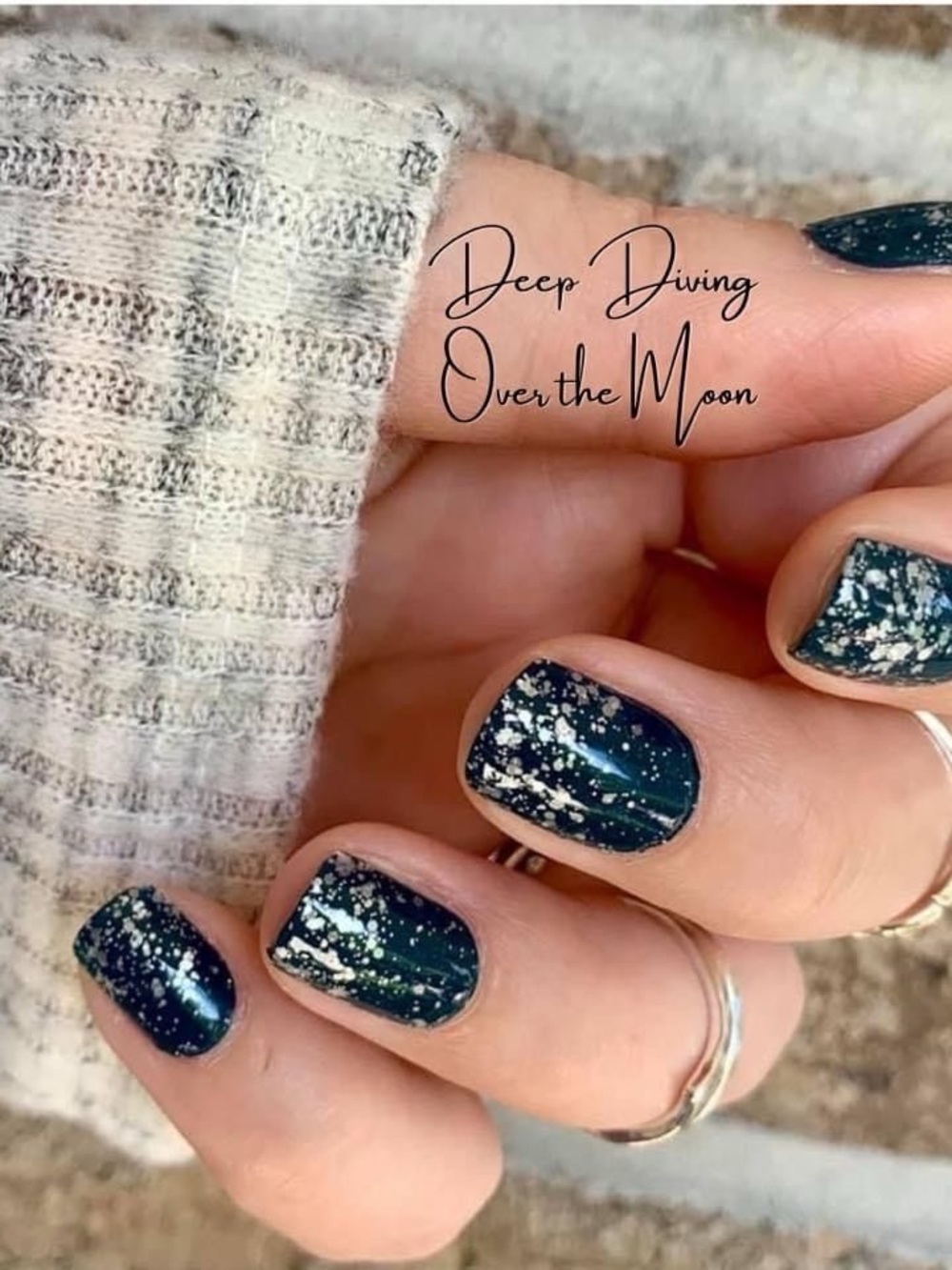 New Color Street Deep Diving & Over the Moon Navy Blue, White with Silver.
